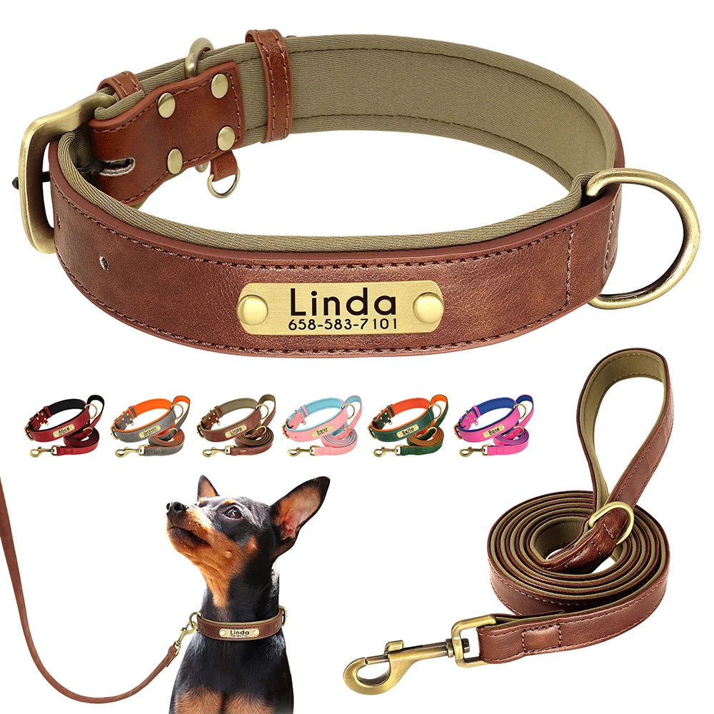 Royal Leather Collar & Leash Set