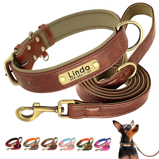 Royal Leather Collar & Leash Set