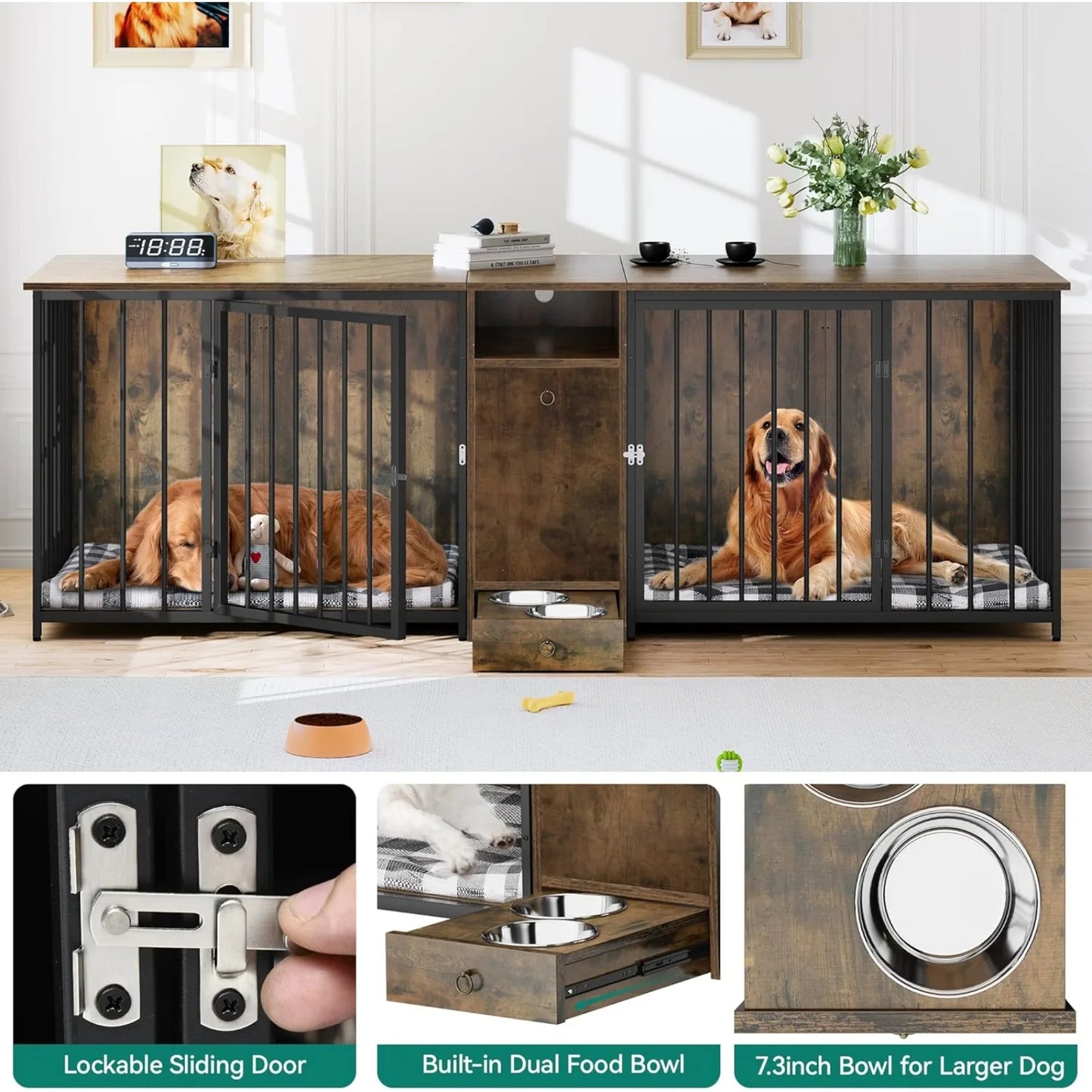 CanineCabinet: Dog Crate with Storage