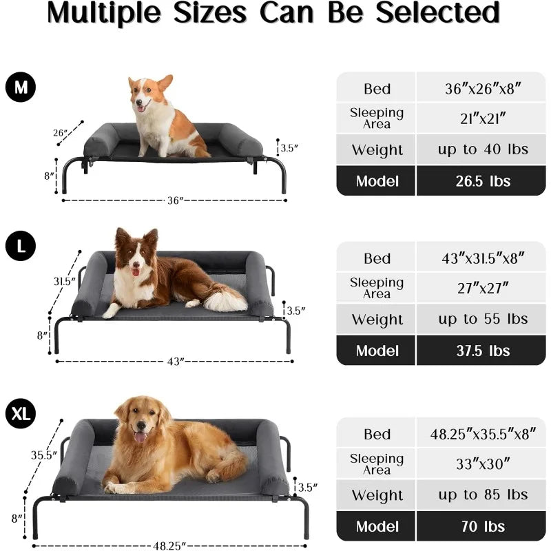 StellaBarks Premium Elevated Dog Bed Cot