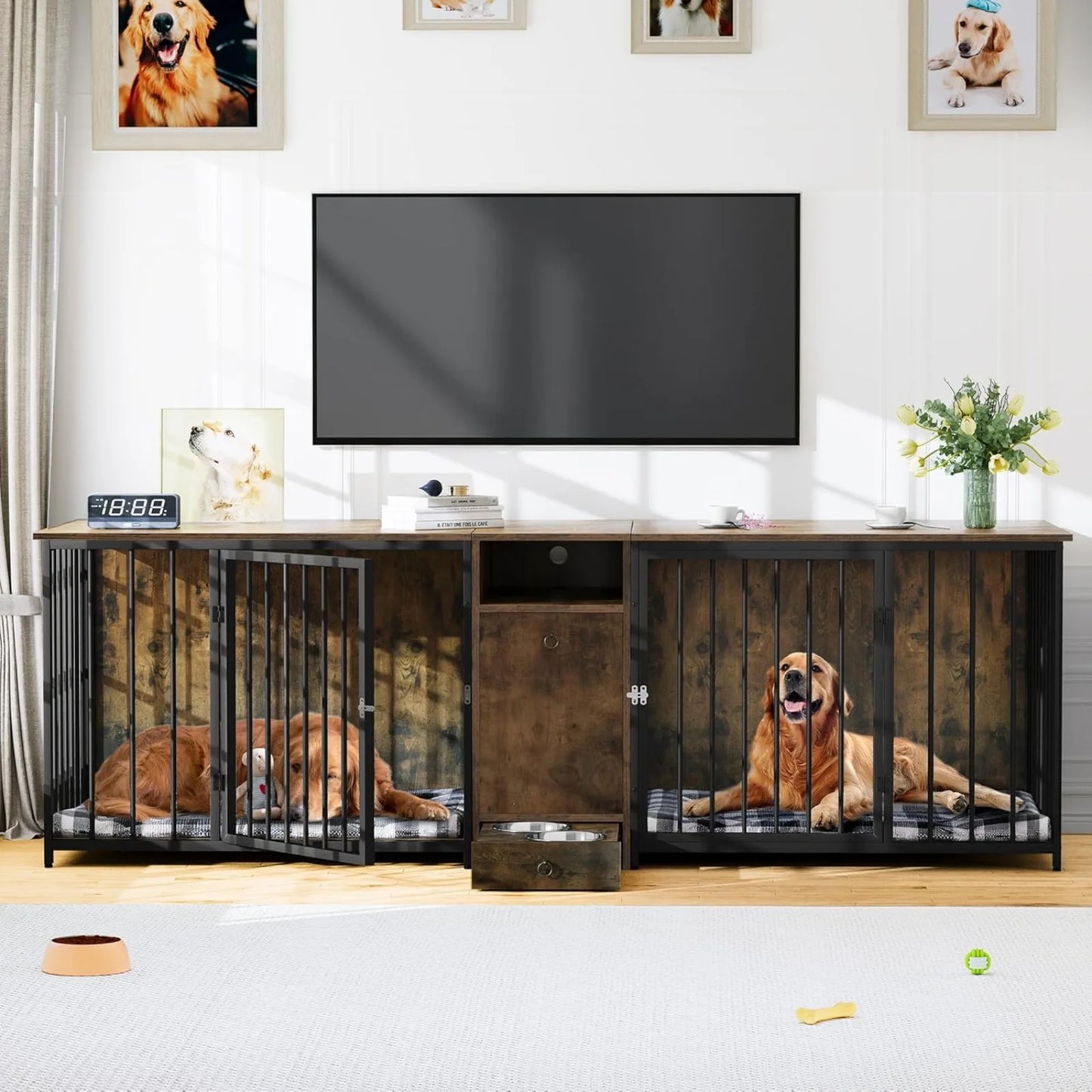 CanineCabinet: Dog Crate with Storage