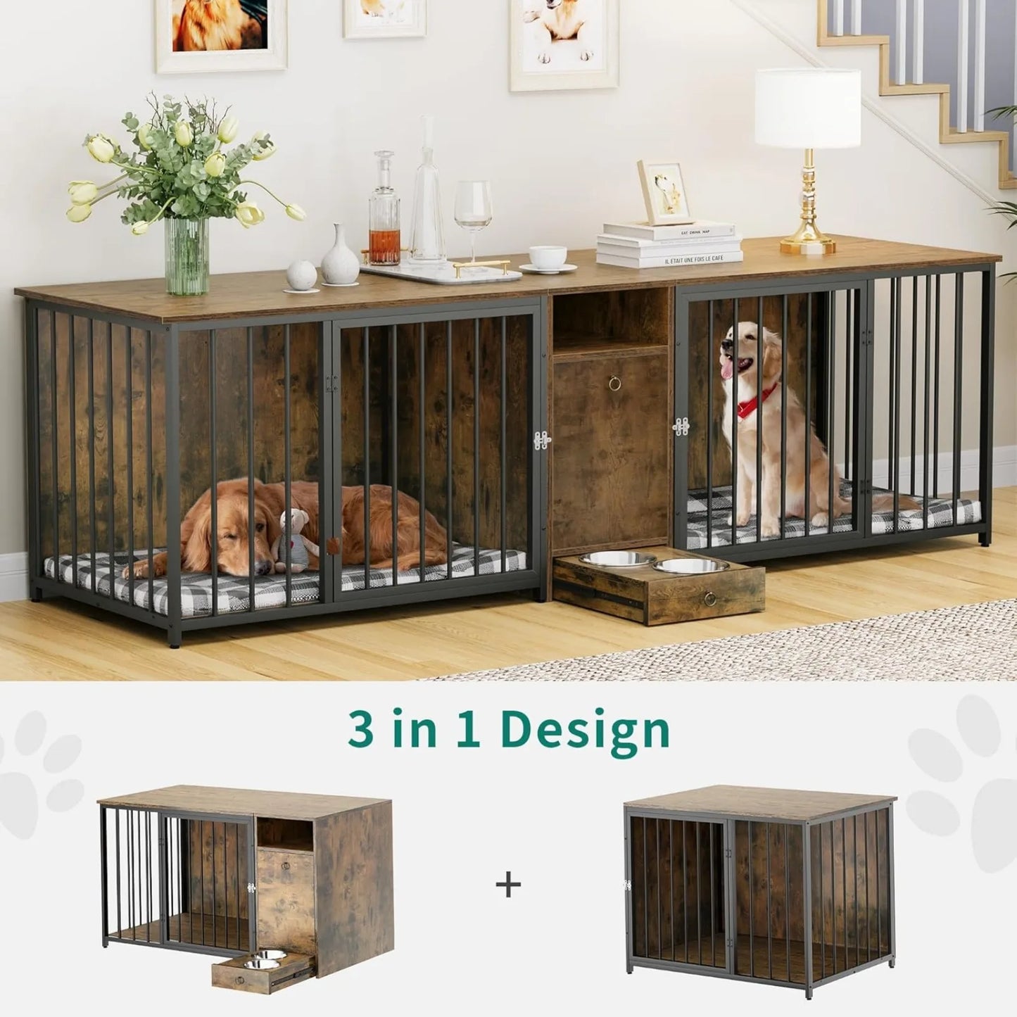 CanineCabinet: Dog Crate with Storage