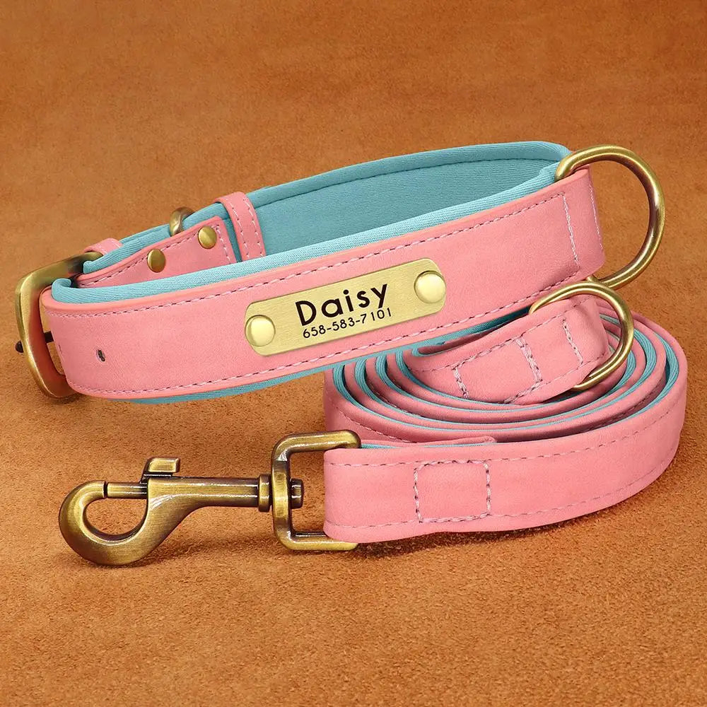 Royal Leather Collar & Leash Set