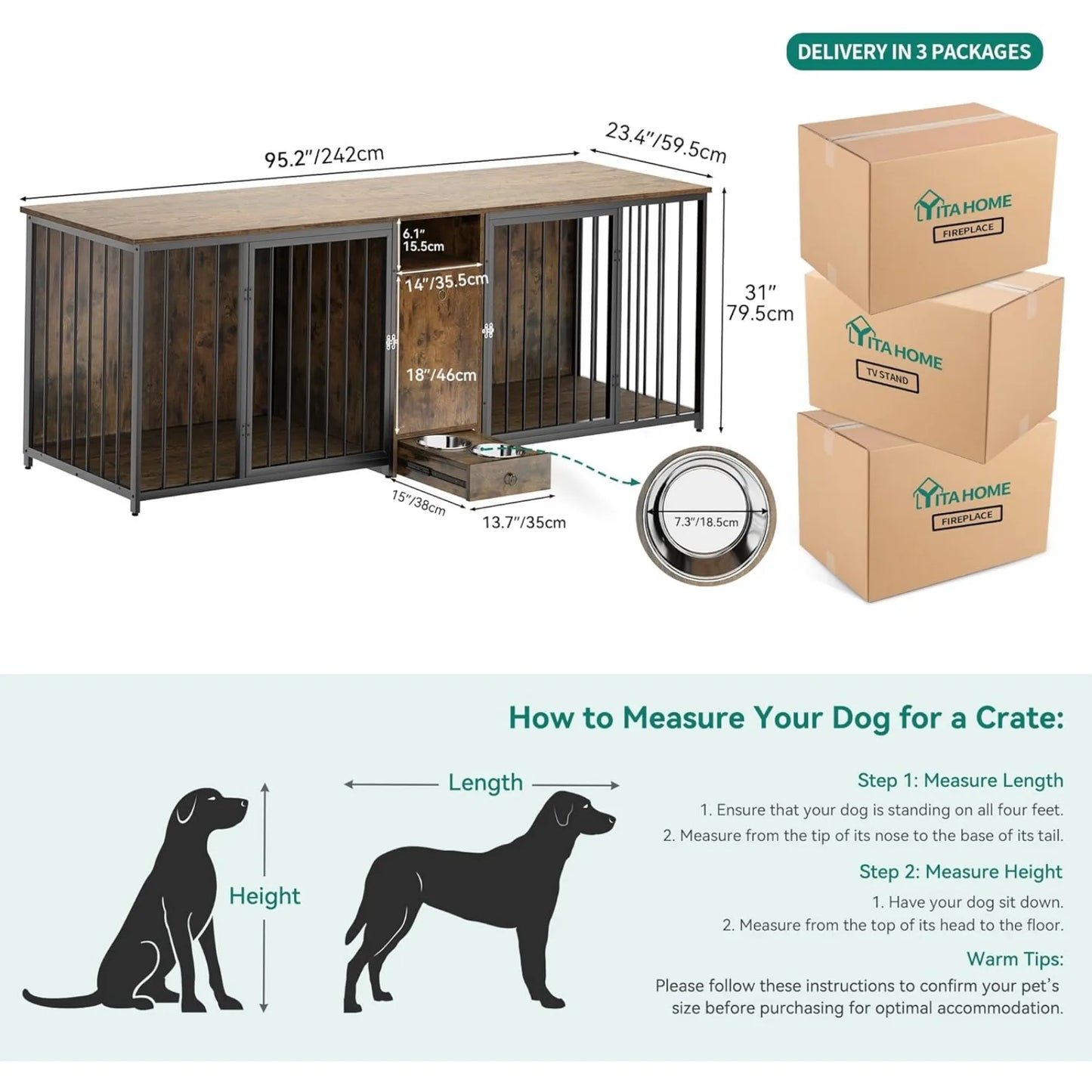 CanineCabinet: Dog Crate with Storage